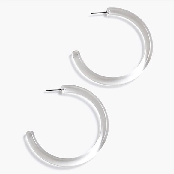 🌈2/$30 NWT J. Crew Lucite Hoops - Picture 2 of 2